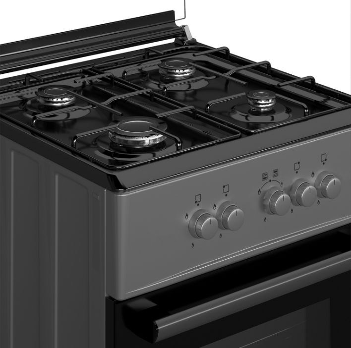 GAS COOKER 60*60 4 BURNER BASIC GREY LAGOS DELIVERY ONLY