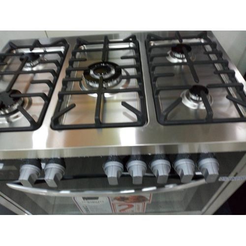 5 Gas Burners Gas Cooker With Oven Grill - Silver