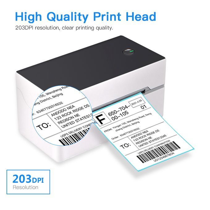 Desktop Shipping Label Printer High Speed USB Direct