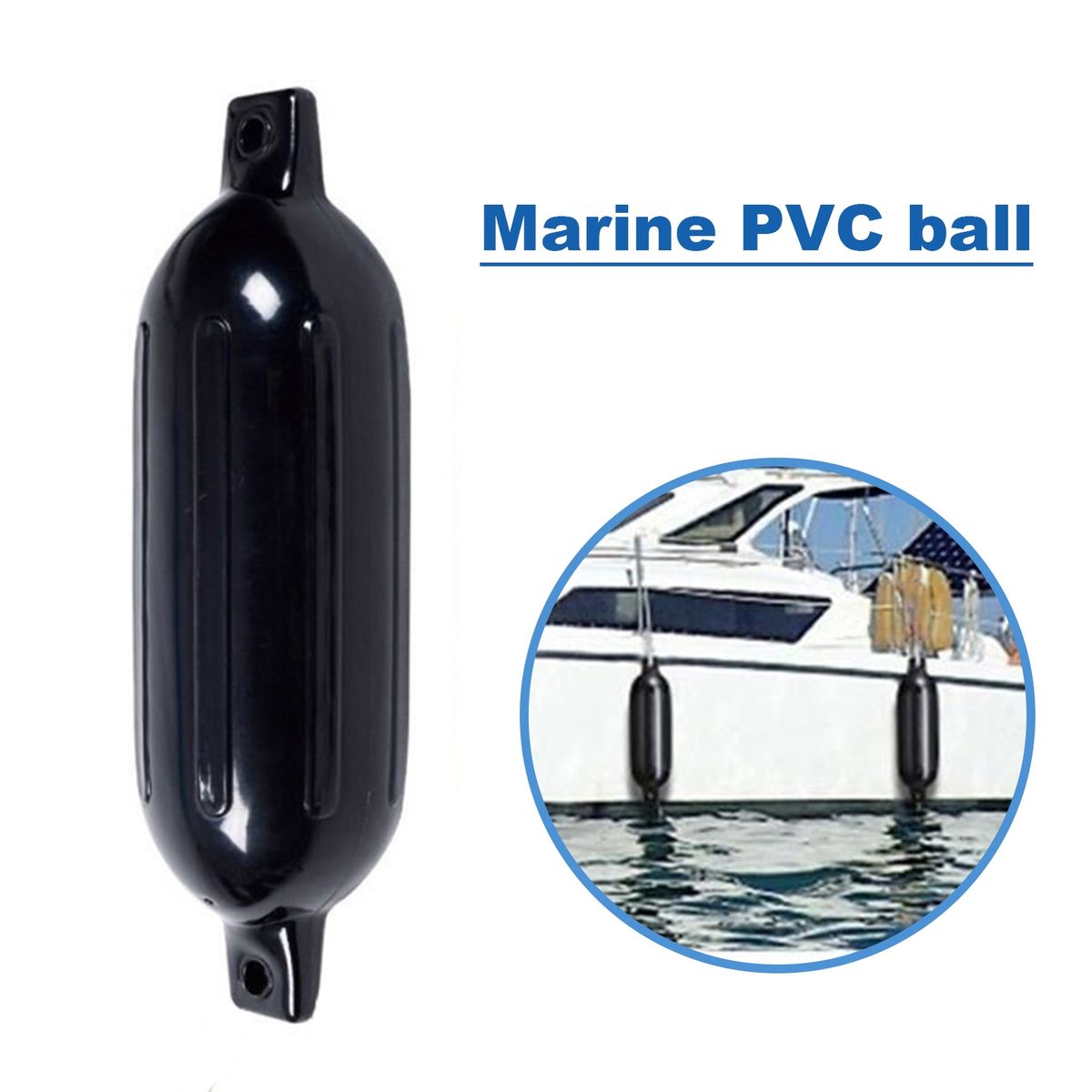 Mooring Buoy Boat Inflatable Yacht-Fender Black