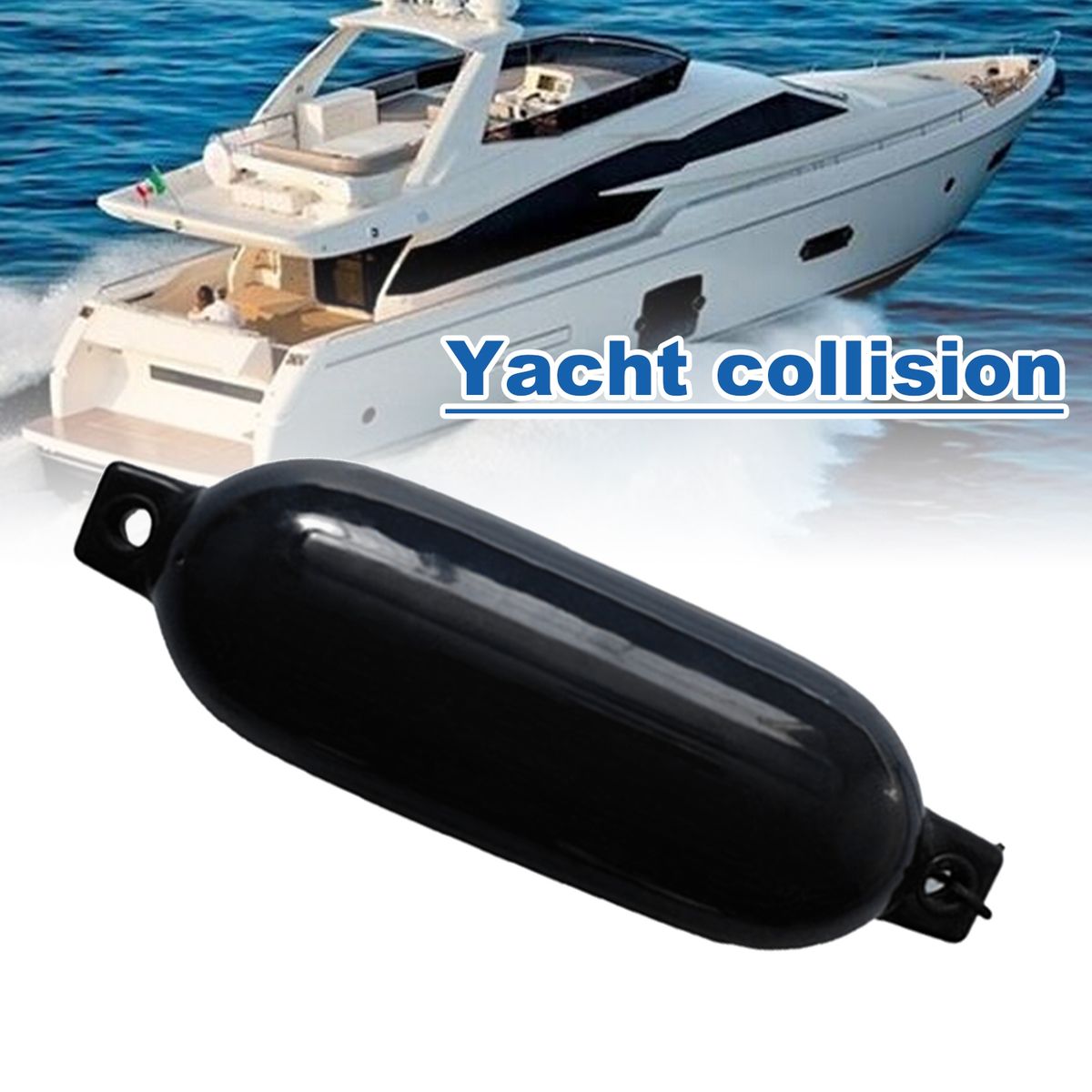 Mooring Buoy Boat Inflatable Yacht-Fender Black