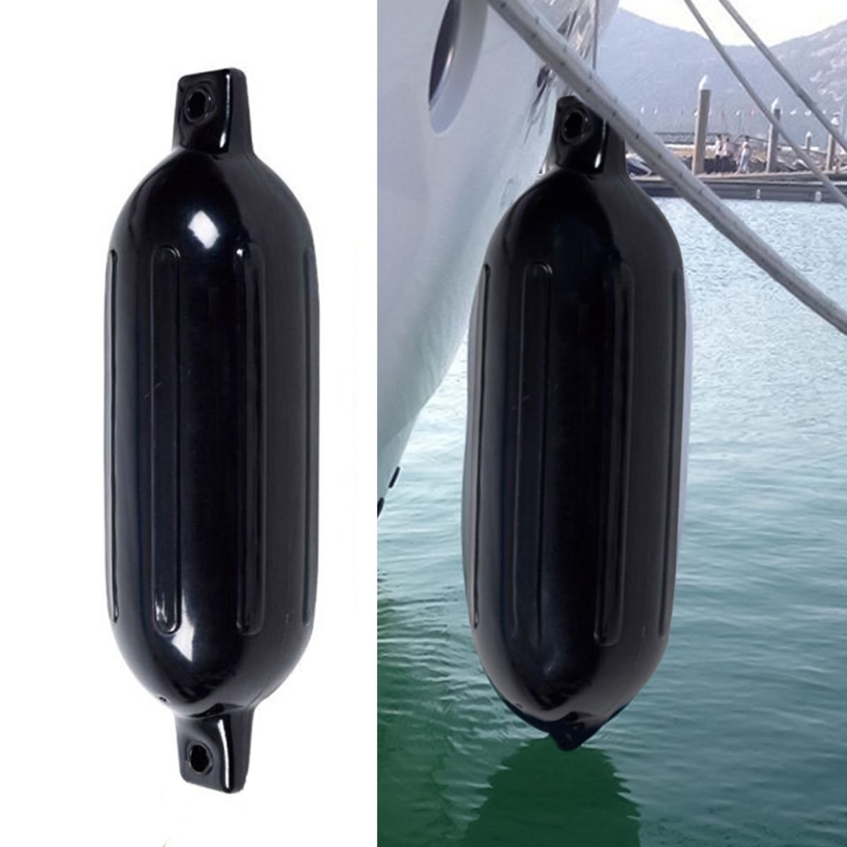 Mooring Buoy Boat Inflatable Yacht-Fender Black