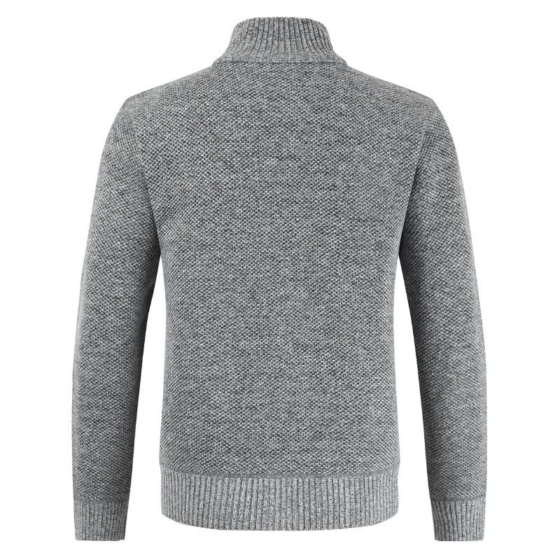Men's Long Sleeved Cotton Sweater Casual Slim Cardigan Coat