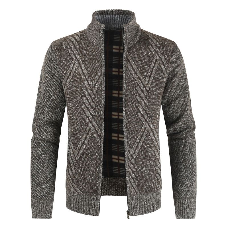 Men's Long Sleeved Cotton Sweater Casual Slim Cardigan Coat