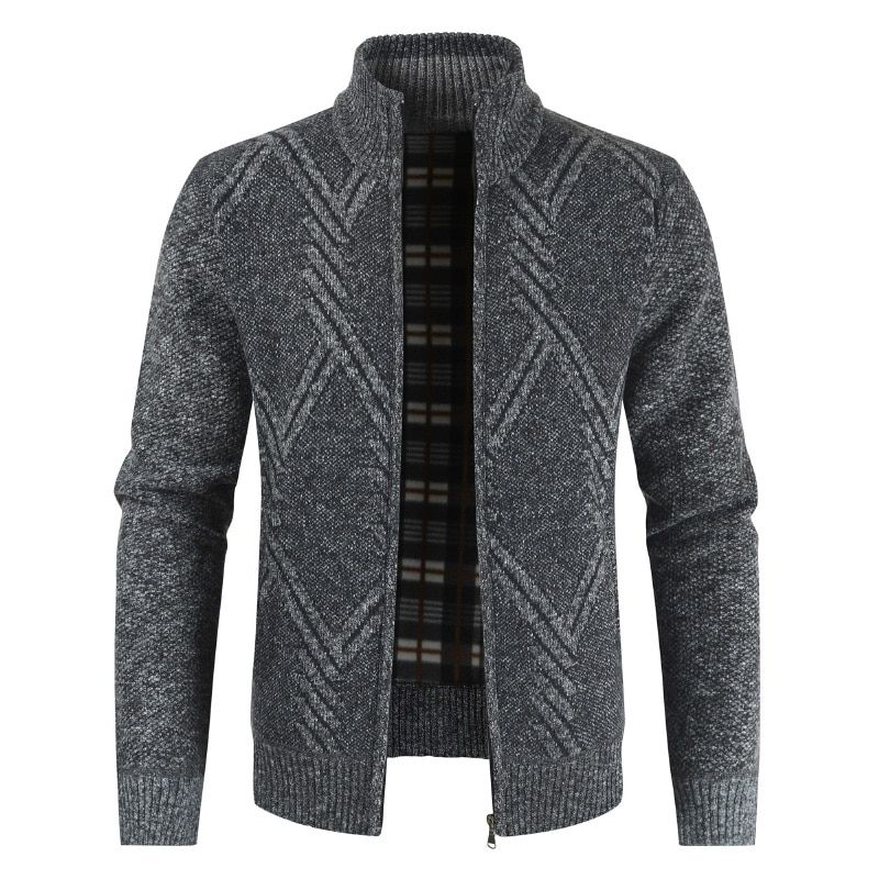 Men's Long Sleeved Cotton Sweater Casual Slim Cardigan Coat