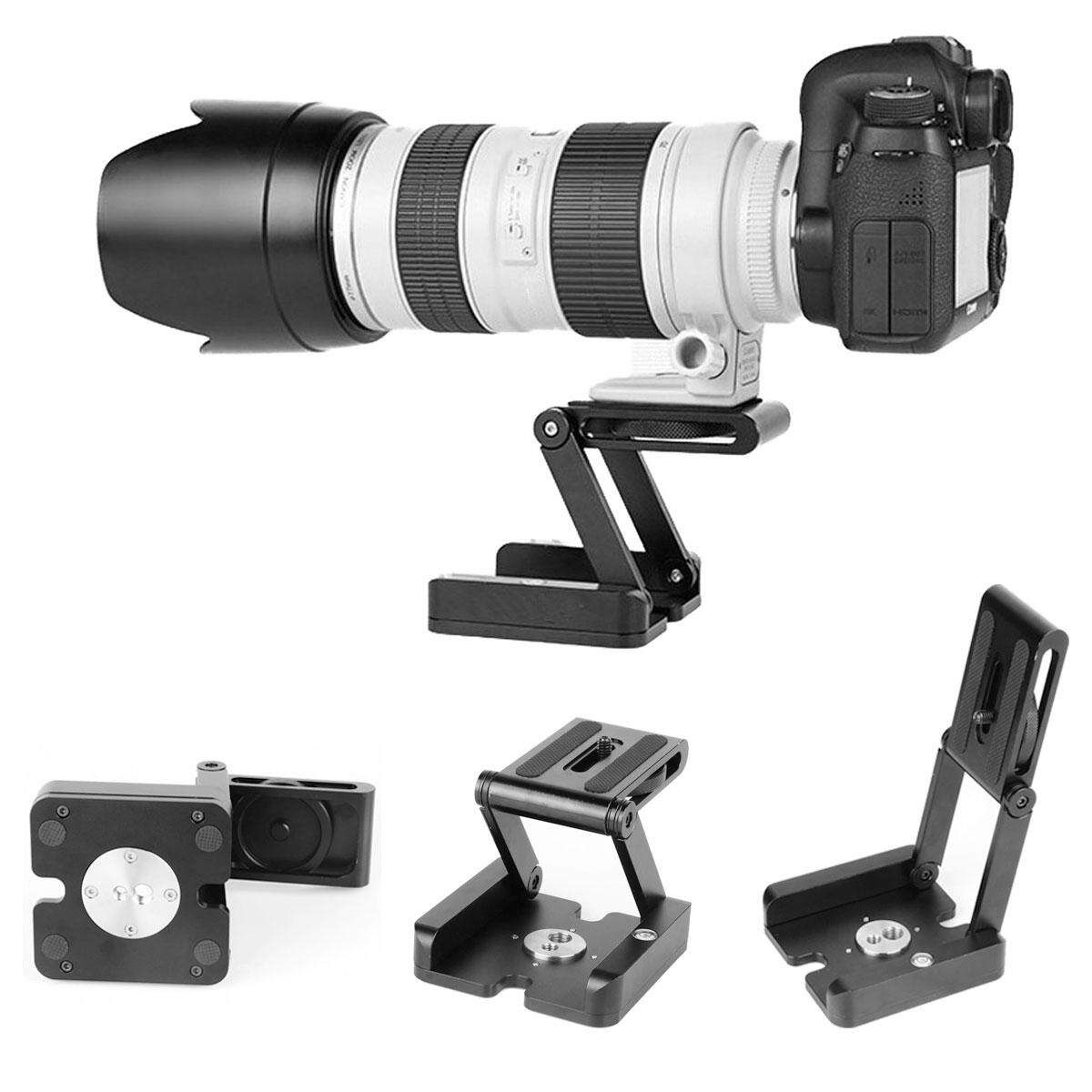 Camera Flexible Tripod Z Pan Tilt Bracket Folding Head Photography Studio Stand