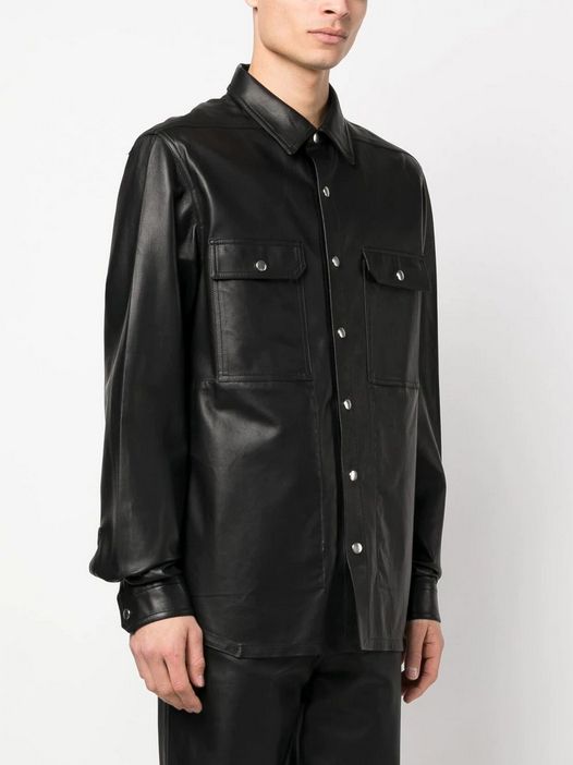 Classified Faux Leather Shirt Jacket And Pant