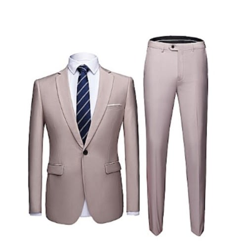 Corporate Men's Suit - 2 Piece - Light Brown