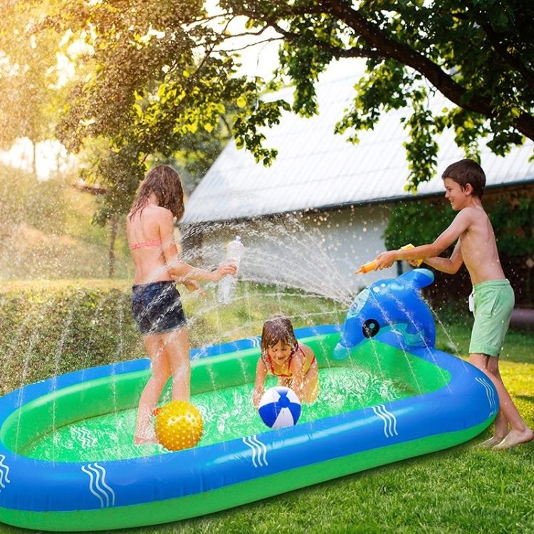 Dolphin Sprinkler Play Mat, Size: 170 X 65 X 103cm