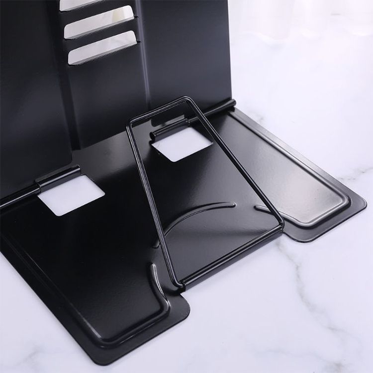 Portable Metal Adjustable Reading Book Holder Support IPad Document Book Shelf Bookstand, Size:Small(Grey)