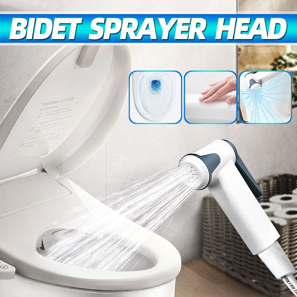1/2'' Hand Held Shower Head Toilet Bidet Spray Sprinkler Wash Jet Hose Set Set