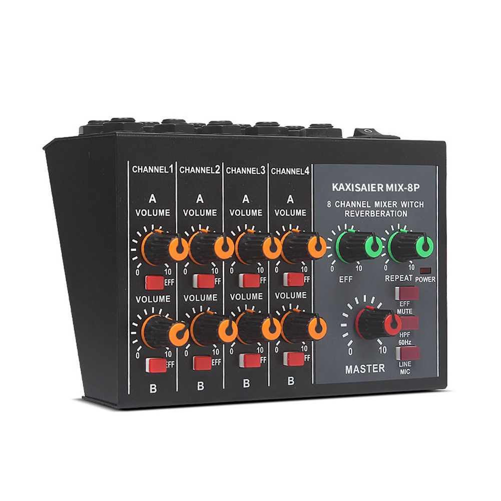 Karaoke Mixer Professional 8 Channel Studio Audio DJ Mixing