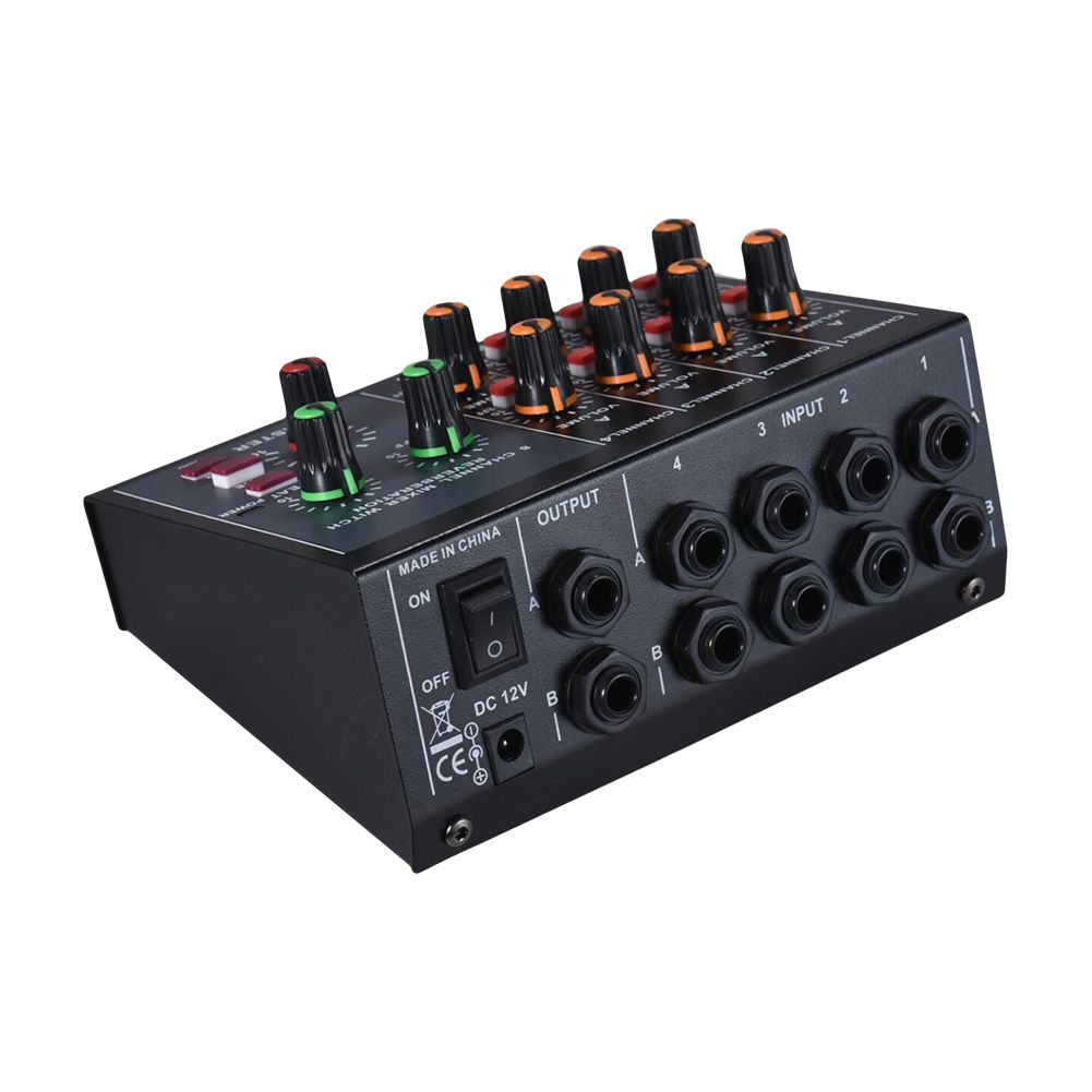 Karaoke Mixer Professional 8 Channel Studio Audio DJ Mixing