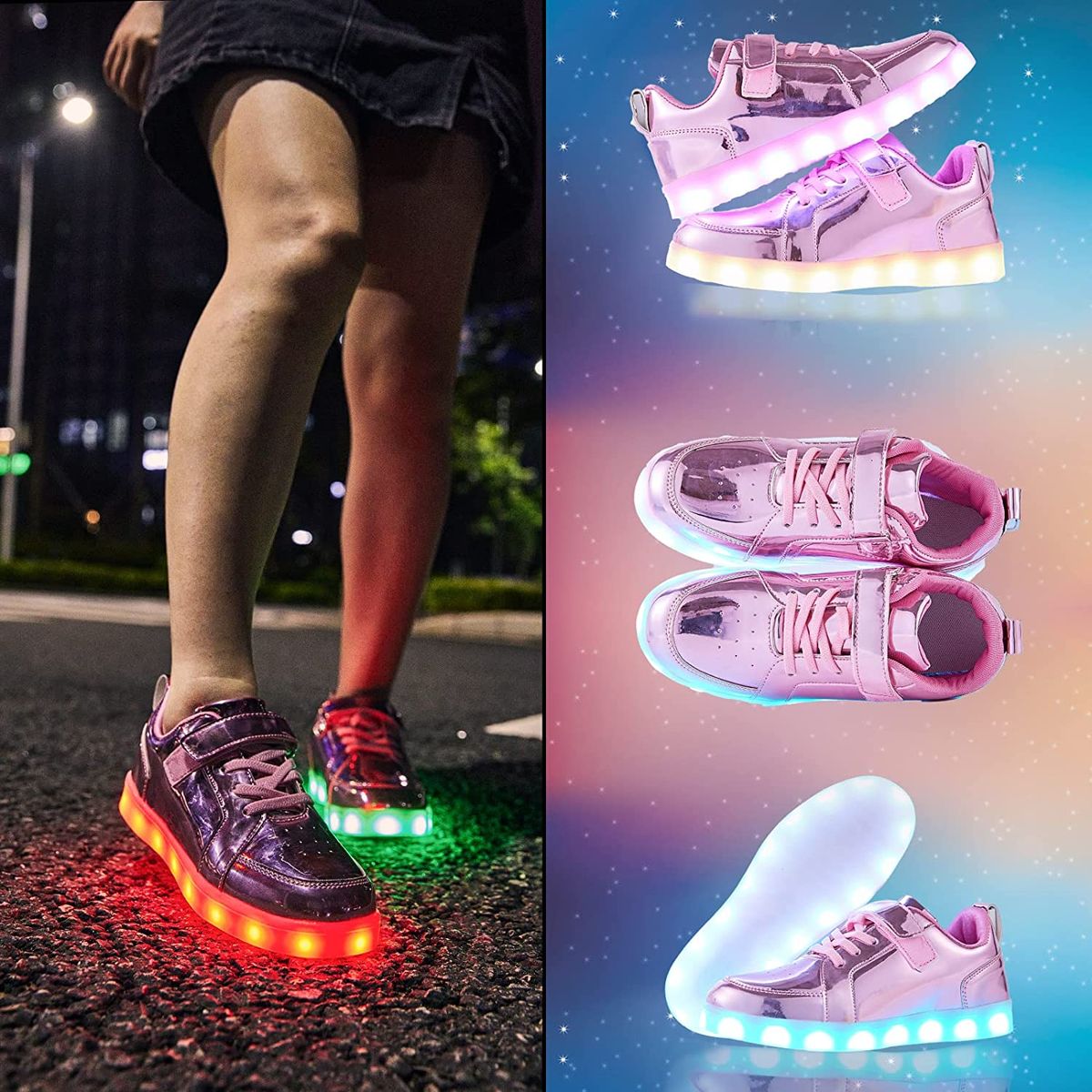 USB Charging LED Shoes For Boys And Girls