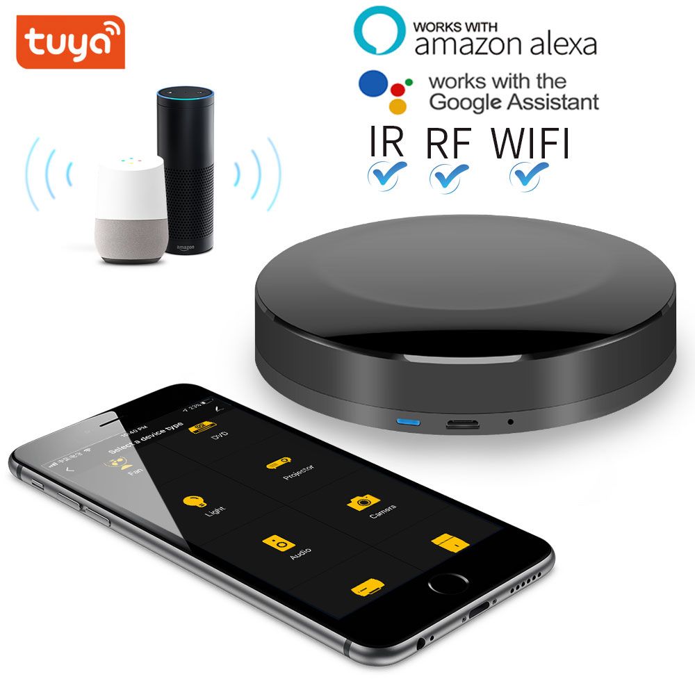 TUYA Smart Home Automation WIFI+IR+RF+4G Universal Controller For IOS Android Work With Voice Control Alexa Google HOME