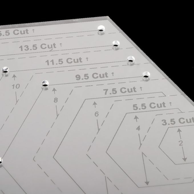 155 Cut Hexagon Shape Quilting Ruler Rotary  Template For DIY