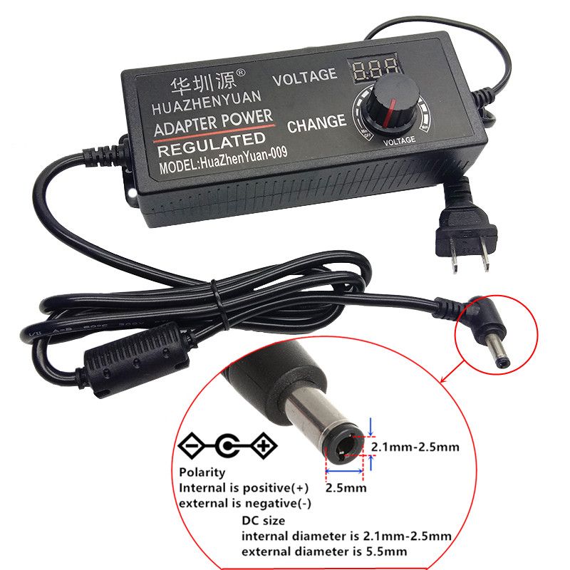 18V 24V 5A Dc Ac 12V Dc 9V-24V Regulated Adaptor Adjustable