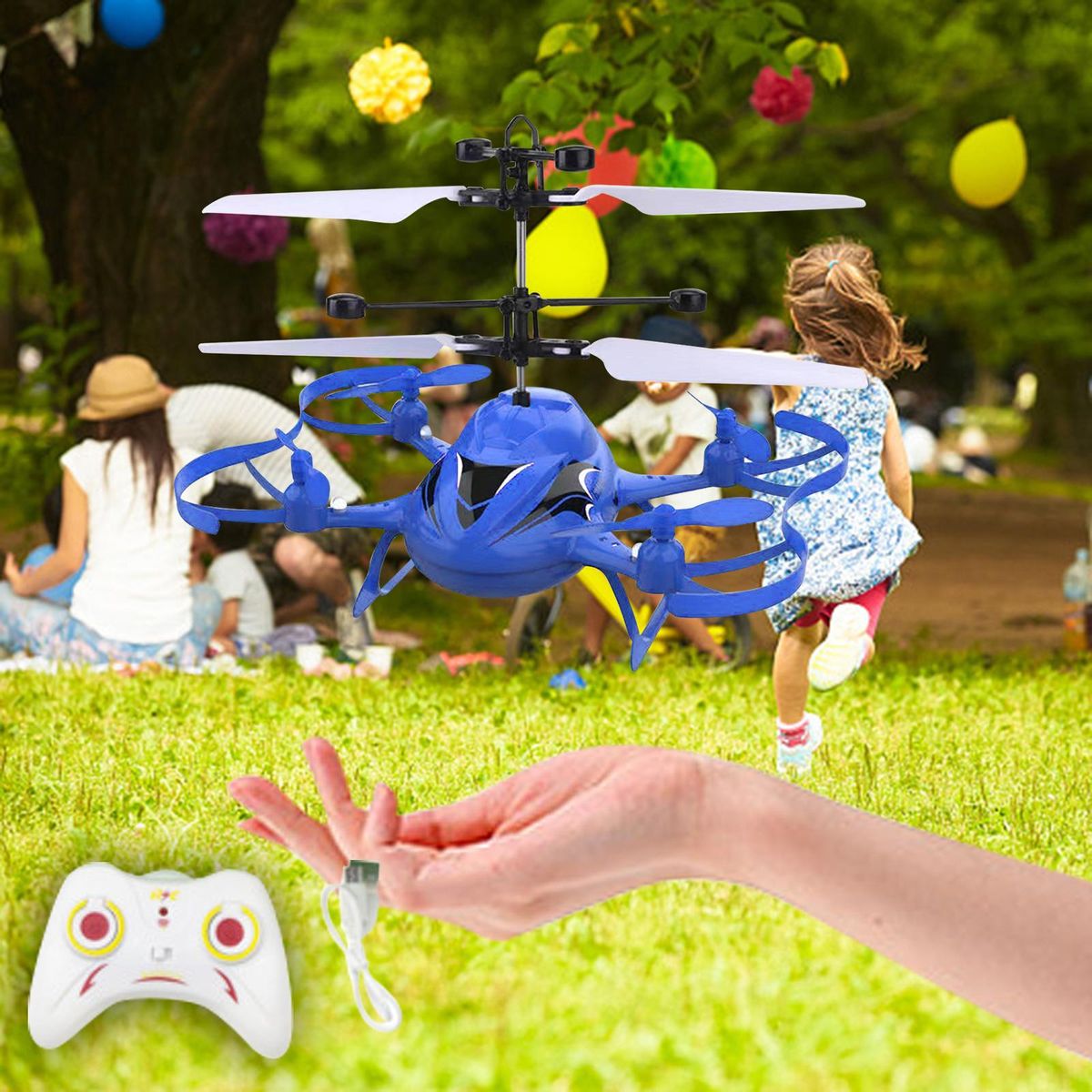 RC Induction Helicopter USB Battery Drop Resistant Style D