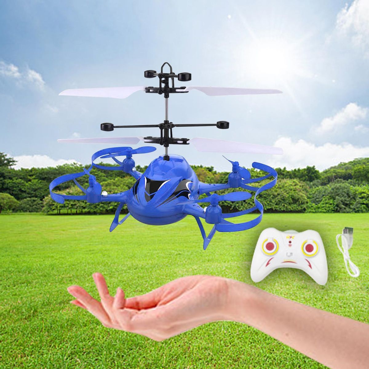 RC Induction Helicopter USB Battery Drop Resistant Style D