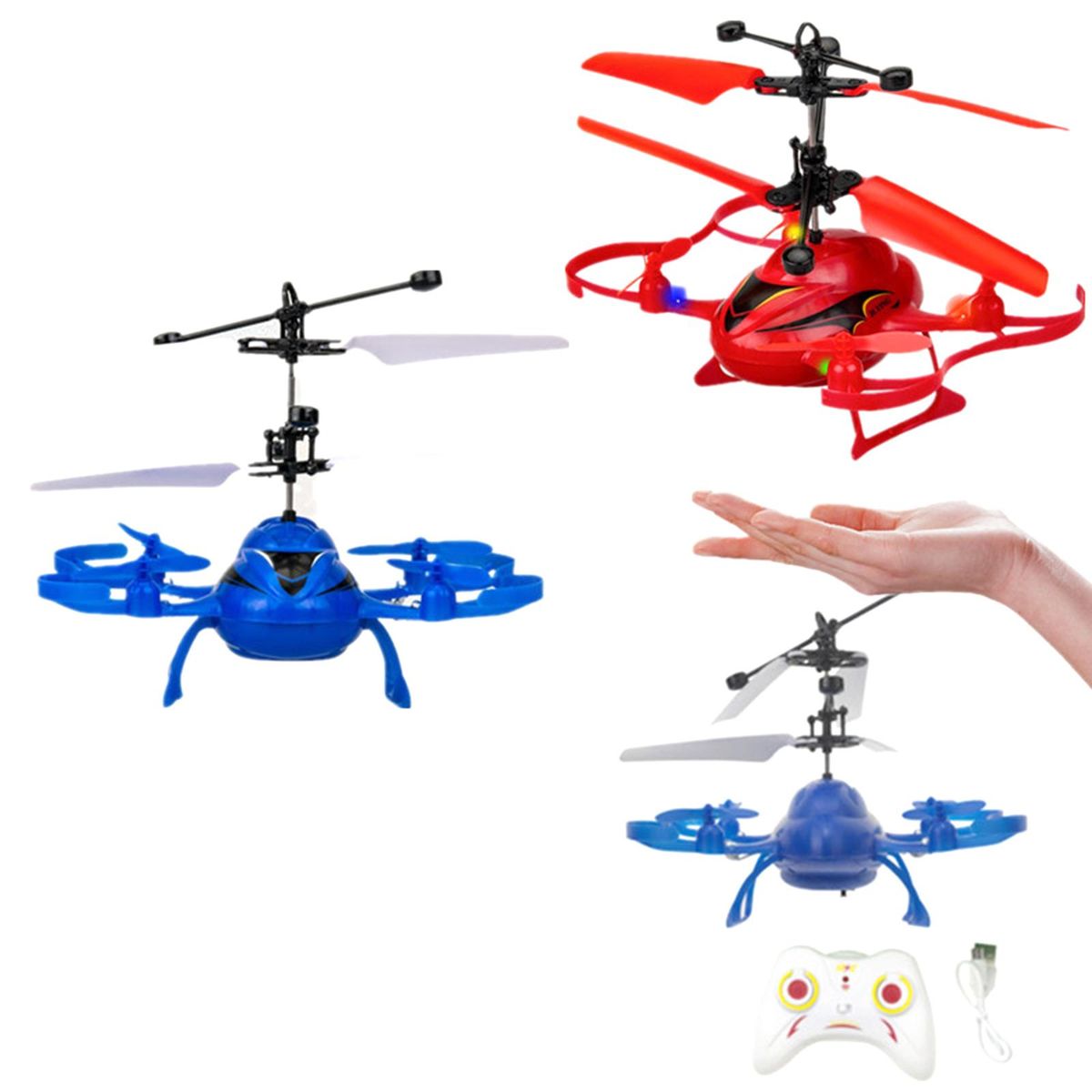RC Induction Helicopter USB Battery Drop Resistant Style D