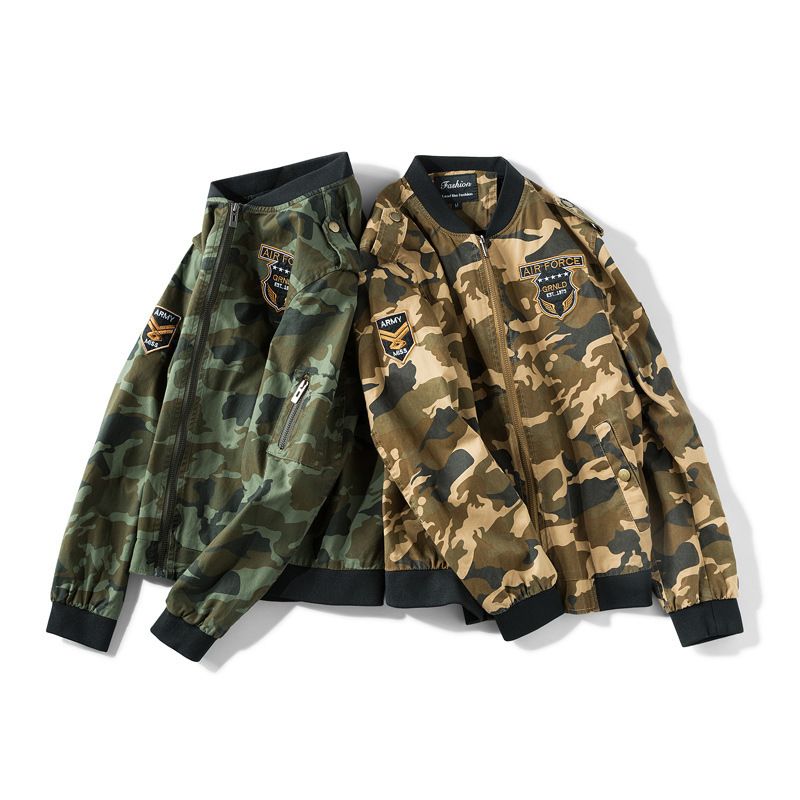 100% Cotton Flight Jacket Leopard Bomber Aviator Men Jackets
