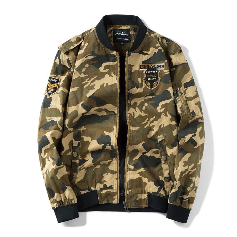 100% Cotton Flight Jacket Leopard Bomber Aviator Men Jackets