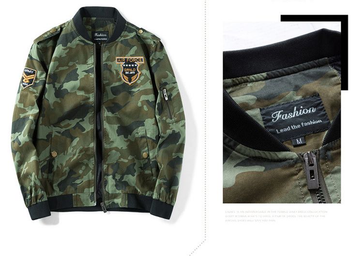 100% Cotton Flight Jacket Leopard Bomber Aviator Men Jackets