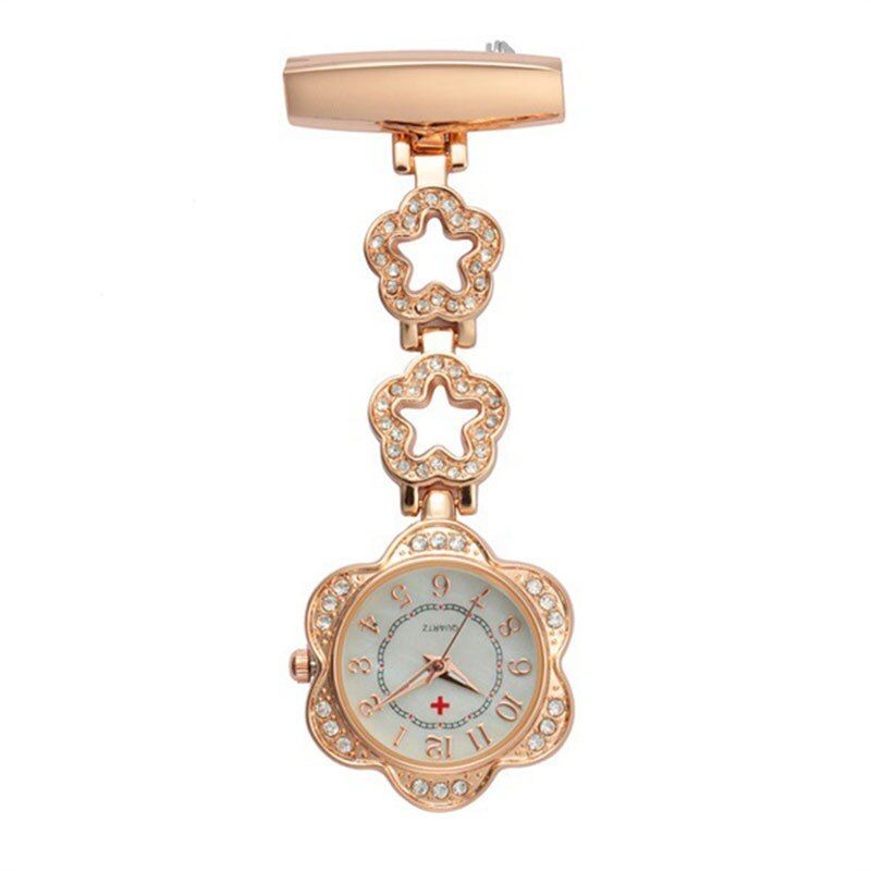 Quartz Pocket Watch Necklace Bronze Pendant Clock