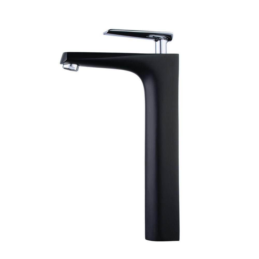 HOOMI Black Bathroom Bath Counter Top Tall Faucet Basin Mixer Tap Vessel Sink