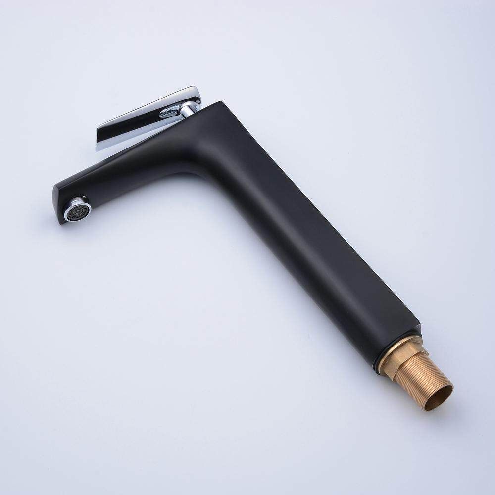 HOOMI Black Bathroom Bath Counter Top Tall Faucet Basin Mixer Tap Vessel Sink