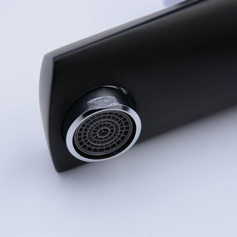 HOOMI Black Bathroom Bath Counter Top Tall Faucet Basin Mixer Tap Vessel Sink