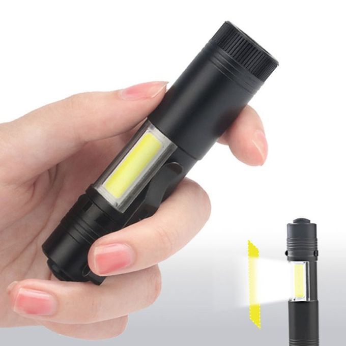12000LM XPE Q5 +COB LED Flashlight 14500/AA 4 Modes Pocket Clip Torch Light Mini