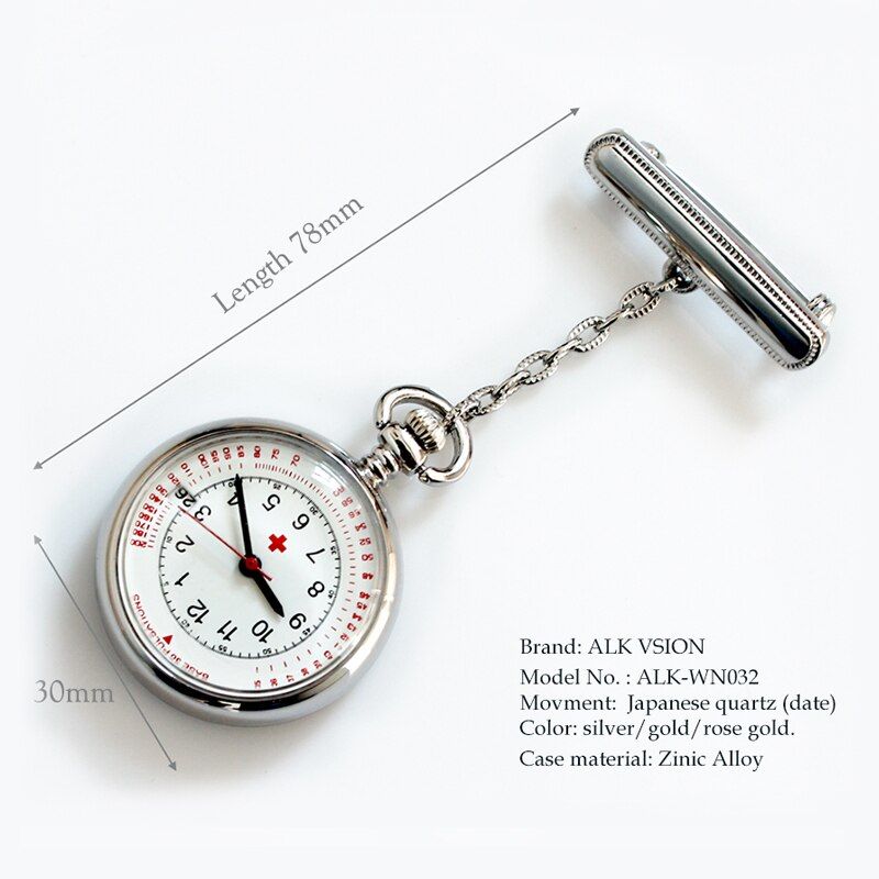 ALK VISION Fob Nurse Pocket Watch Top Brand Quartz Pendants