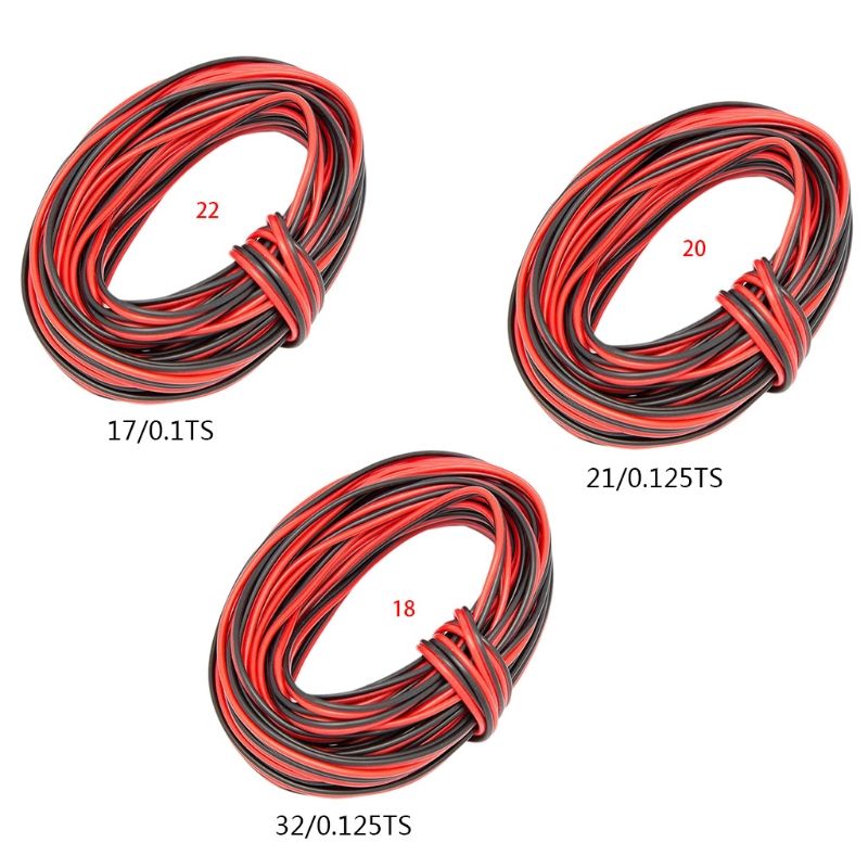 10M 182022 Gauge AWG Electrical Cable Wire 2pin Tinned
