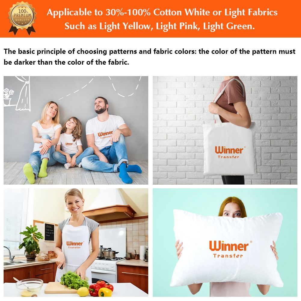 Inkjet Light Heat Transfer Paper Only For Professional Heat Press Machine 100pcs