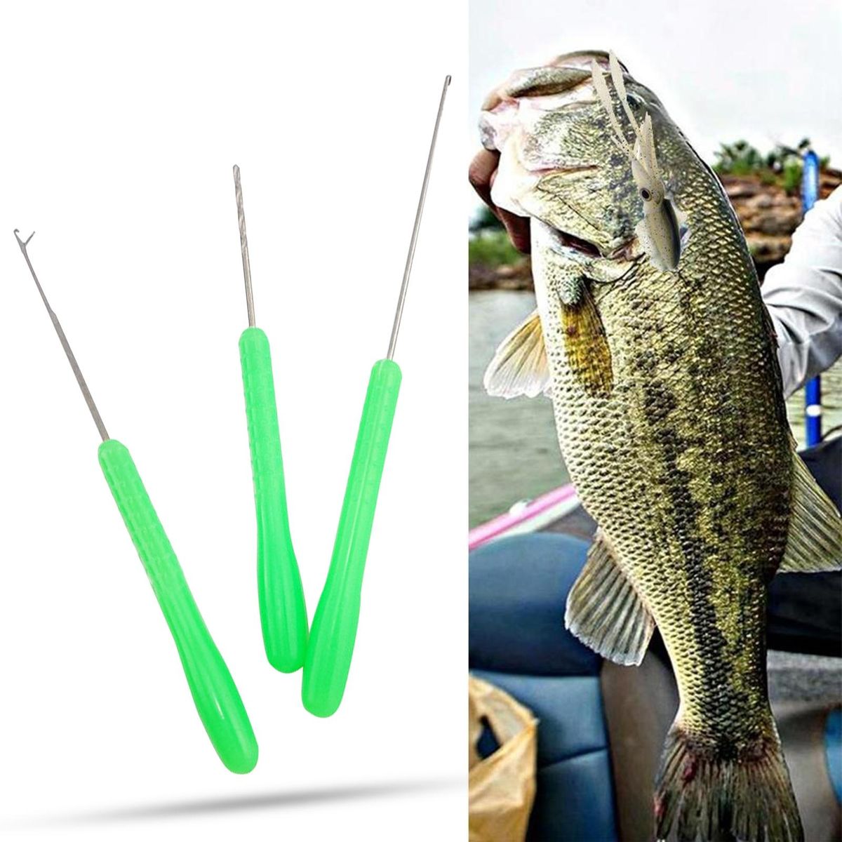 3 PcsSet Baiting Hook Corruption Resistant Fishing Set Sets
