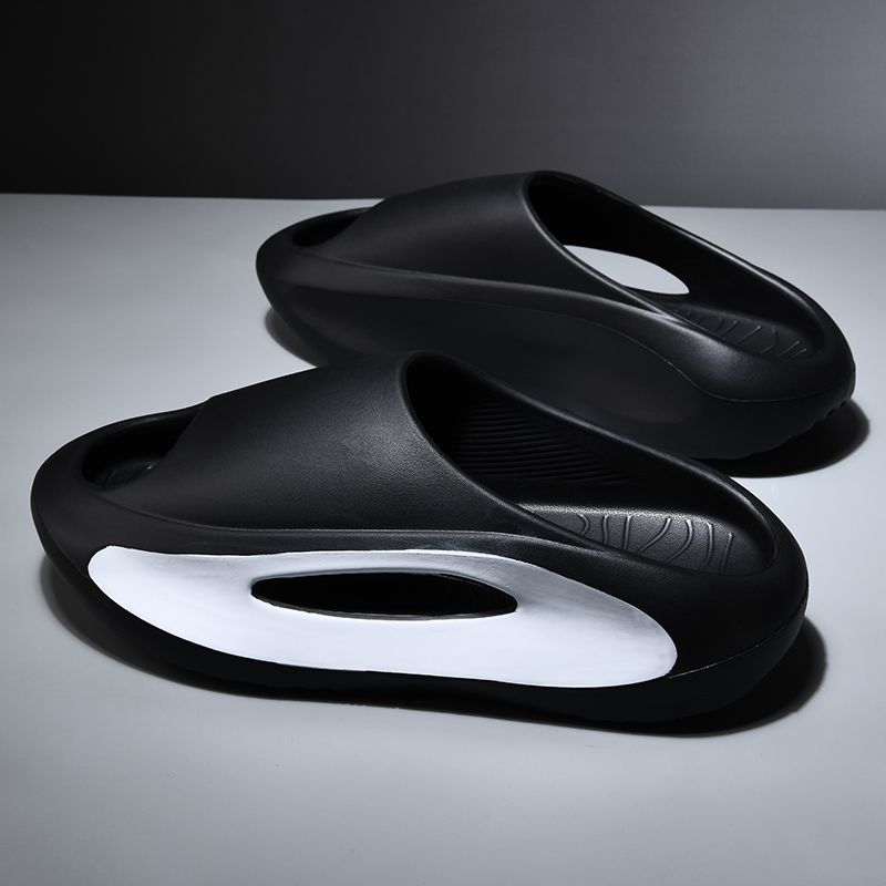 Luxury Sandals Men Shoes Unique Design Slides For Men Slippers EUR Size 38-45 High Quality EVA Thick Bottom Height Increasing Platform Sandals Black