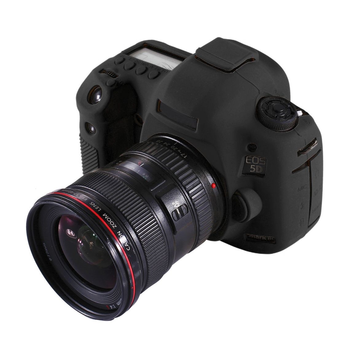 PULUZ Soft Silicone Protective Case For Canon EOS 5D Mark III / 5D3(Black)