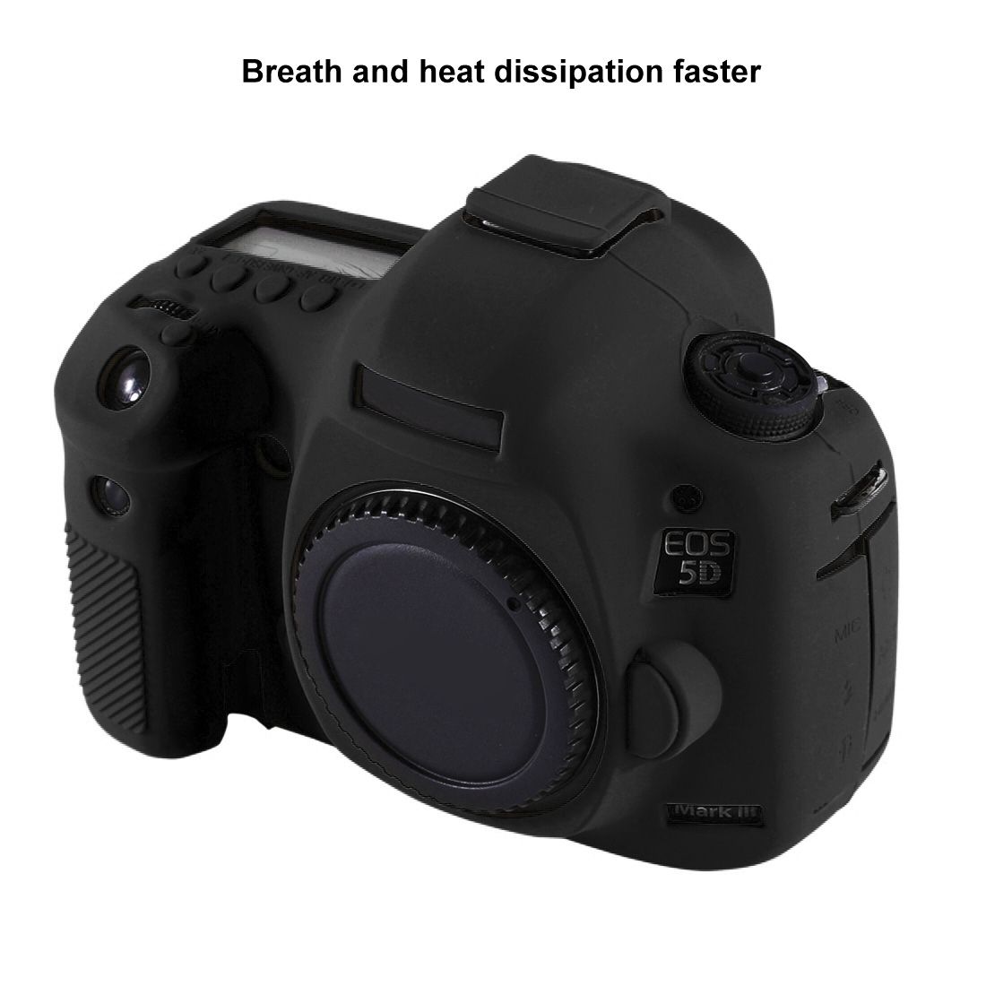 PULUZ Soft Silicone Protective Case For Canon EOS 5D Mark III / 5D3(Black)
