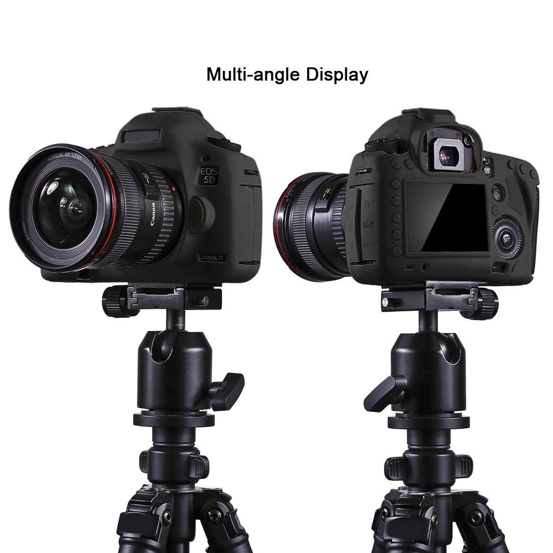 PULUZ Soft Silicone Protective Case For Canon EOS 5D Mark III / 5D3(Black)