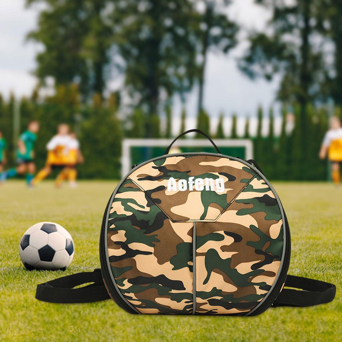 Basketball Shoulder Bag Oxford Fabric Wear Resistant Green