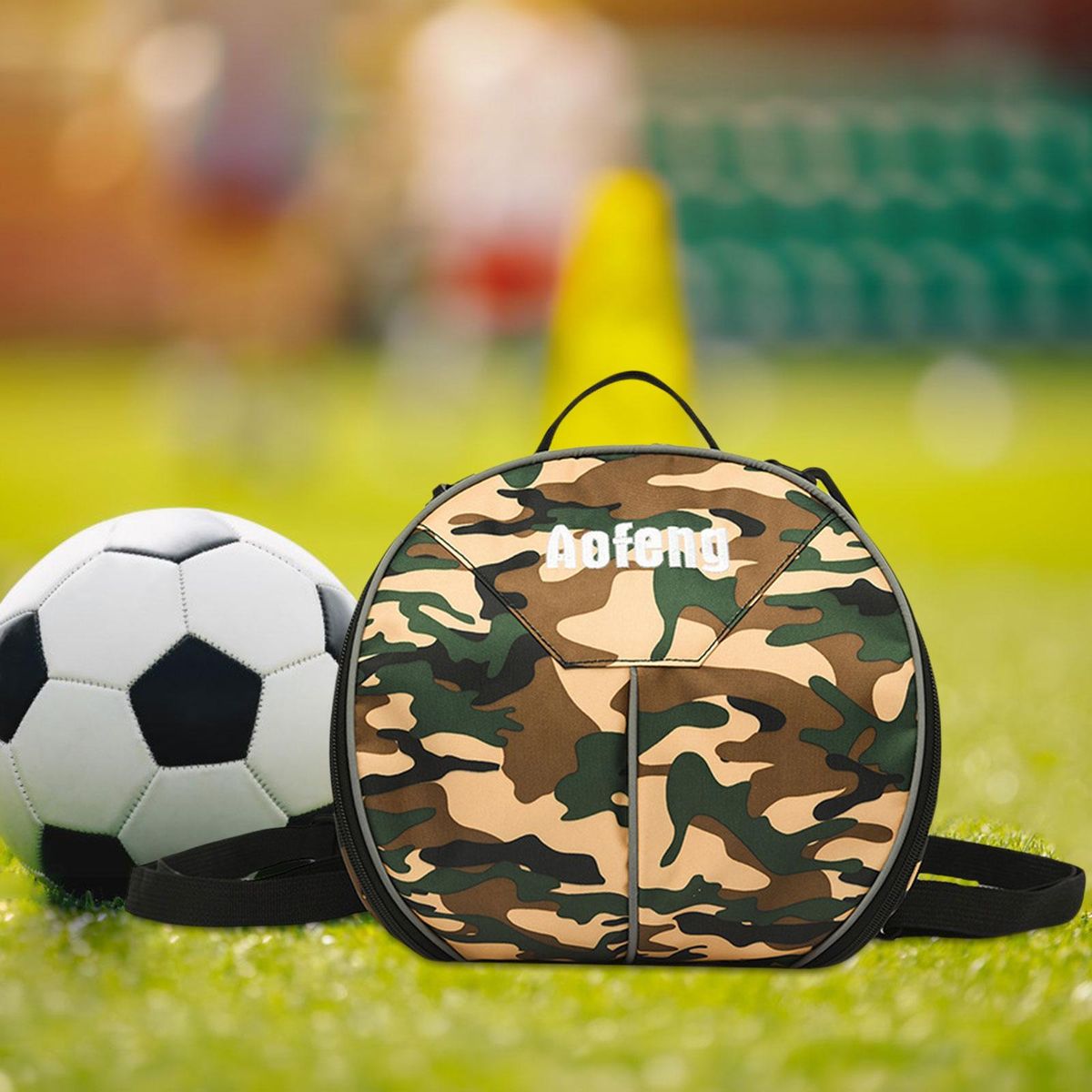 Basketball Shoulder Bag Oxford Fabric Wear Resistant Green