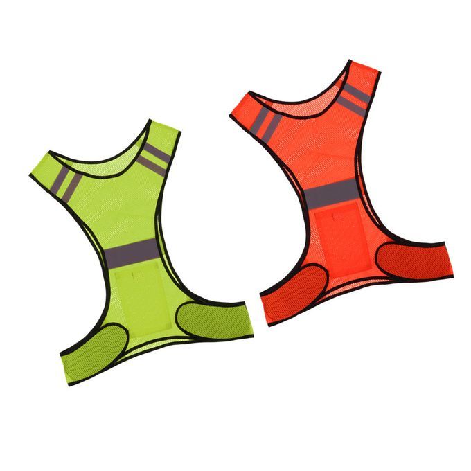Reflective Sports Vest With A Clearly Visible Visor For Cycling Yellow