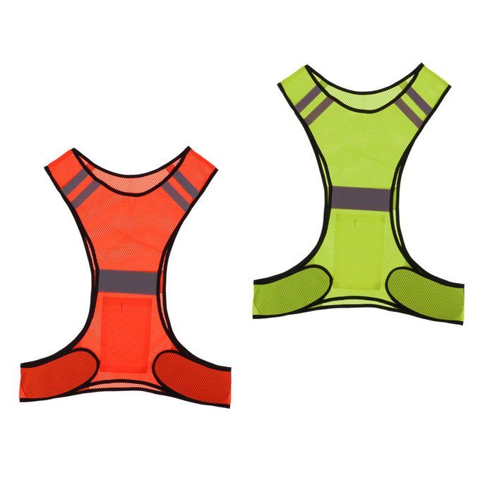 Reflective Sports Vest With A Clearly Visible Visor For Cycling Yellow