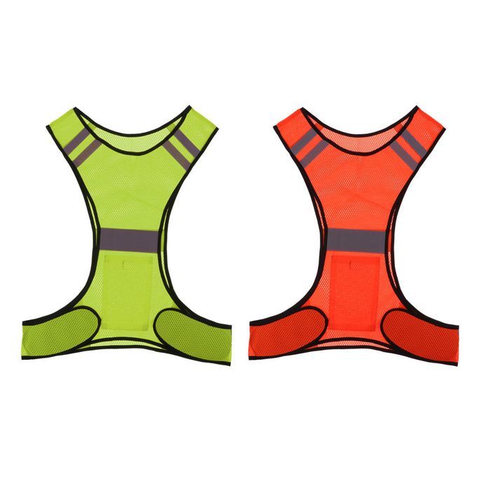 Reflective Sports Vest With A Clearly Visible Visor For Cycling Yellow