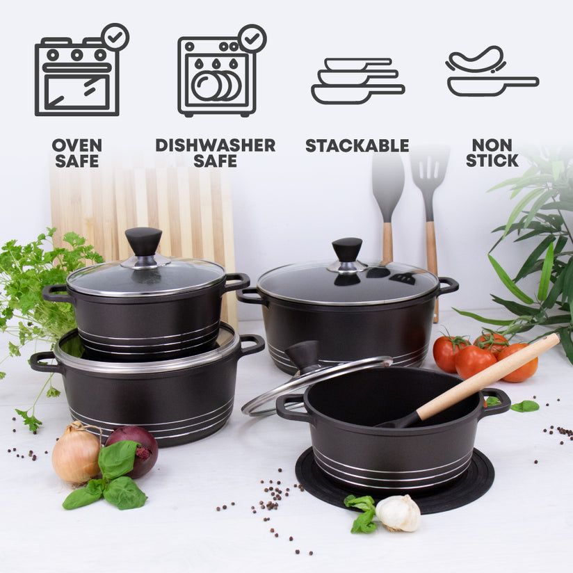Laria 3 Set Non-stick Die-cast Stockpot(Great Britain Market)