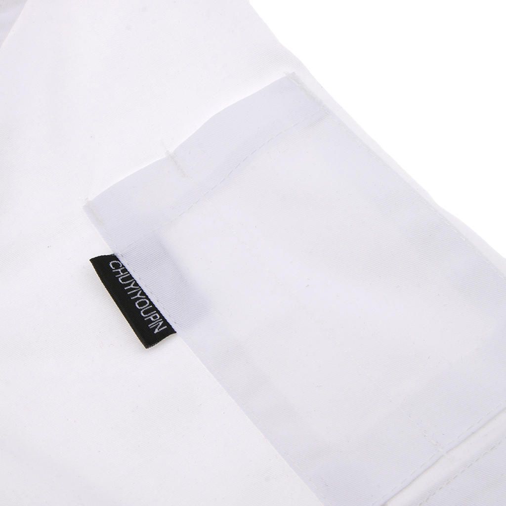 Unisex Summer Chef Coat Jacket Kitchen Chef Vest Uniform Apparel White