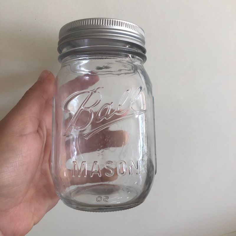 Large Size Glass Mason Jar Beverage Mug With Lid Kitchen