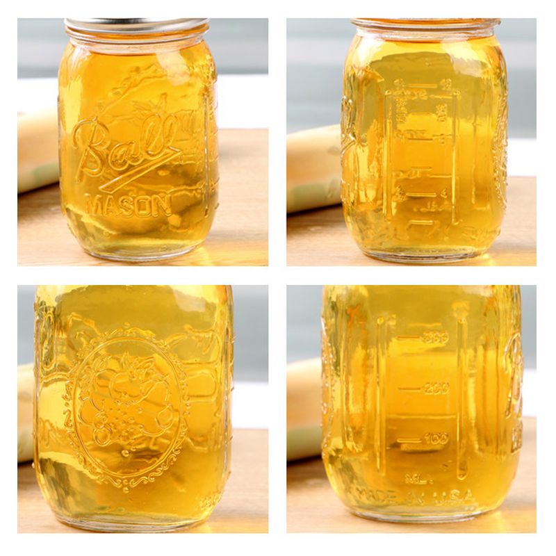 Large Size Glass Mason Jar Beverage Mug With Lid Kitchen