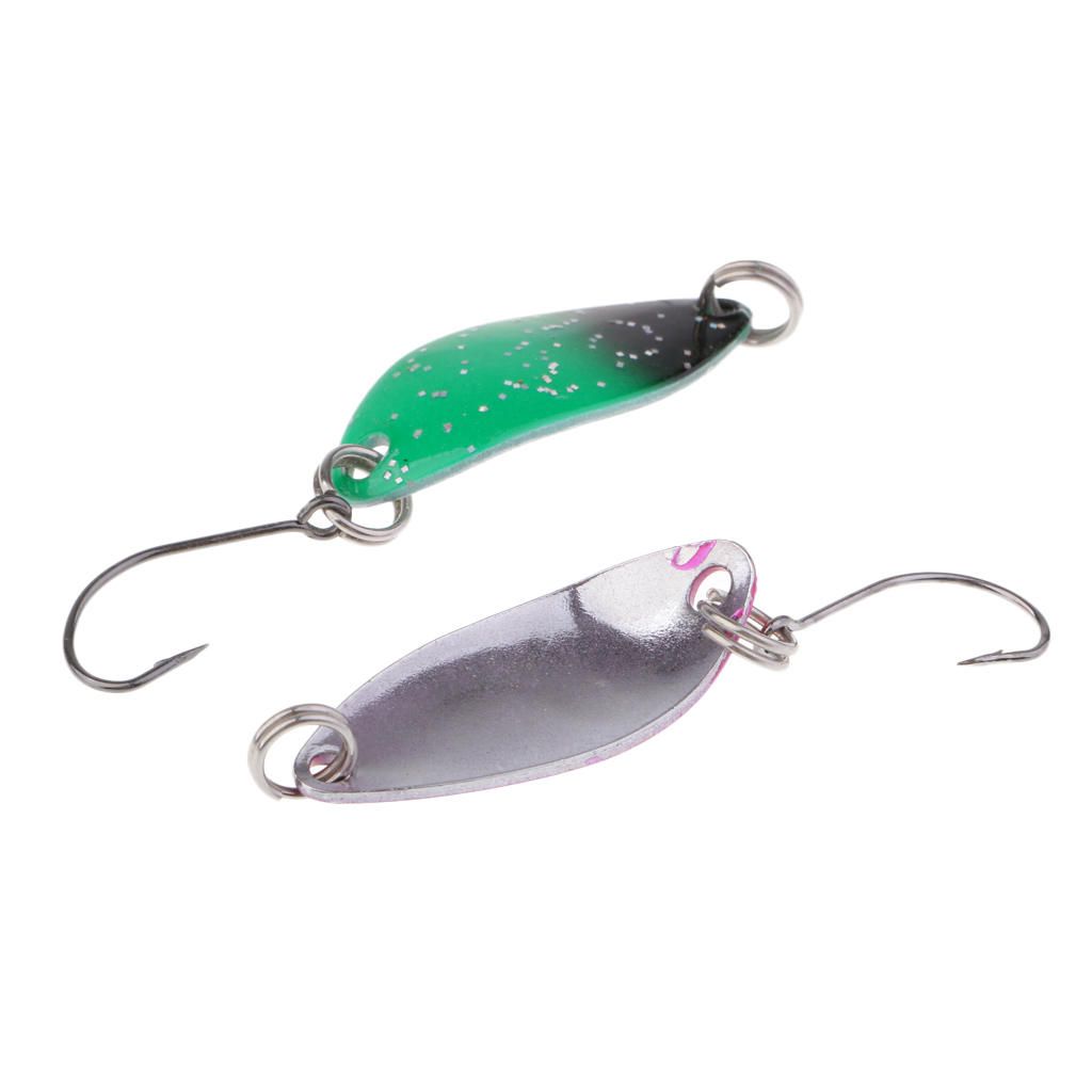 9Pcs/lot Colorful Metal   Spoon Spinner Baits Single Hook